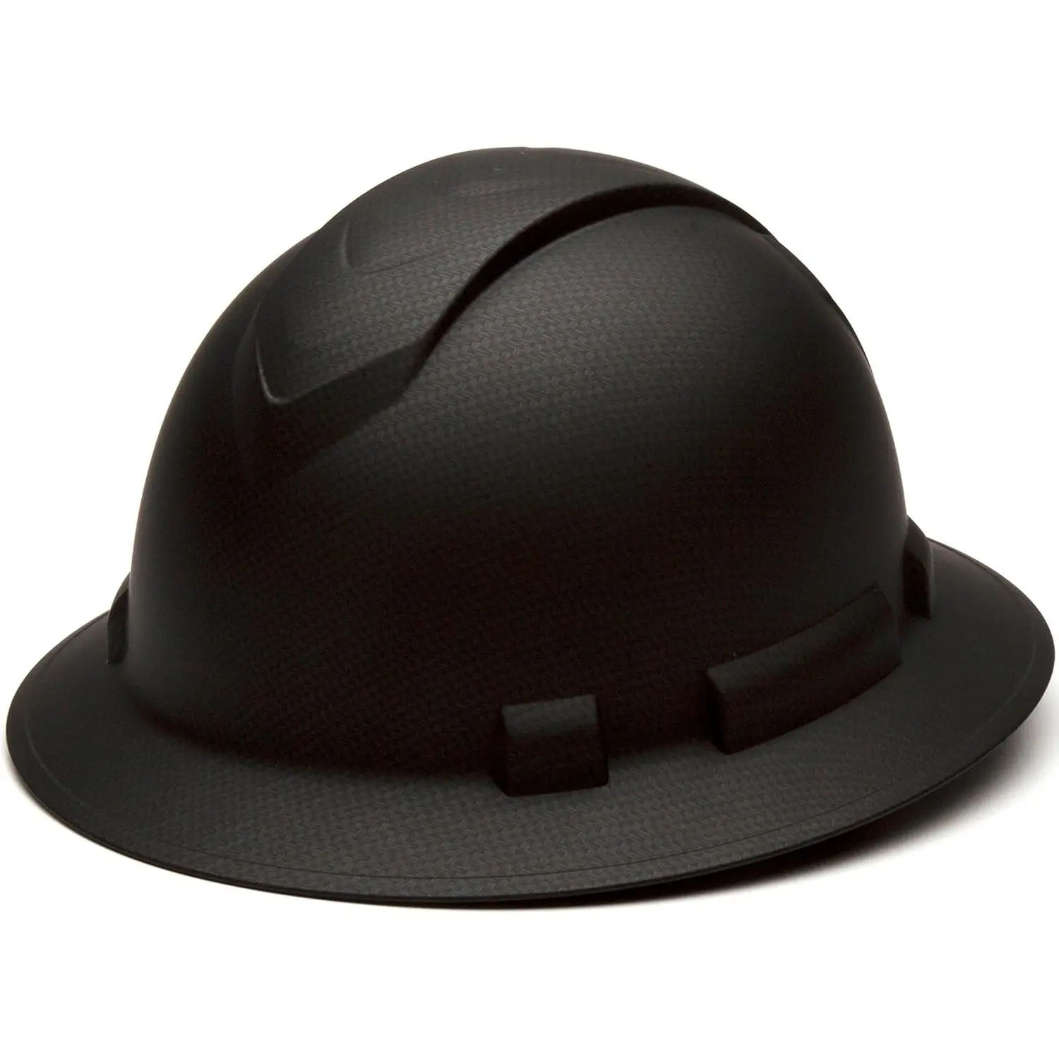 Matte Graphite Full Brim Hard Hat - Industrial Mining Safety Helmet, High-Strength ABS Shell, Adjustable 4-Point Ratchet Suspension (Convertible to 6-Point), ANSI Certified, 12 13/64*10 5/8*5 63/64 Inches