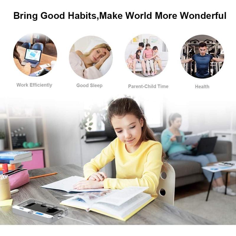 Portable  Auto Phone Timer Lock Box for  and Android Phones, Self-Control Timer Locker to Help ,Students, Adults Focus , Excessive , Mobile Phone Addiction()