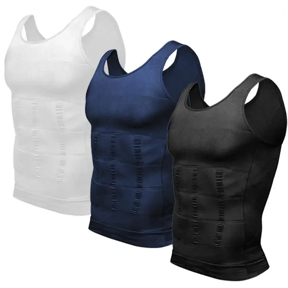 Men Compression Tank Top Shaping Vest Sleeveless Shirt Shapewear Men GYM Workout Fitness Shirts Tank Tops
