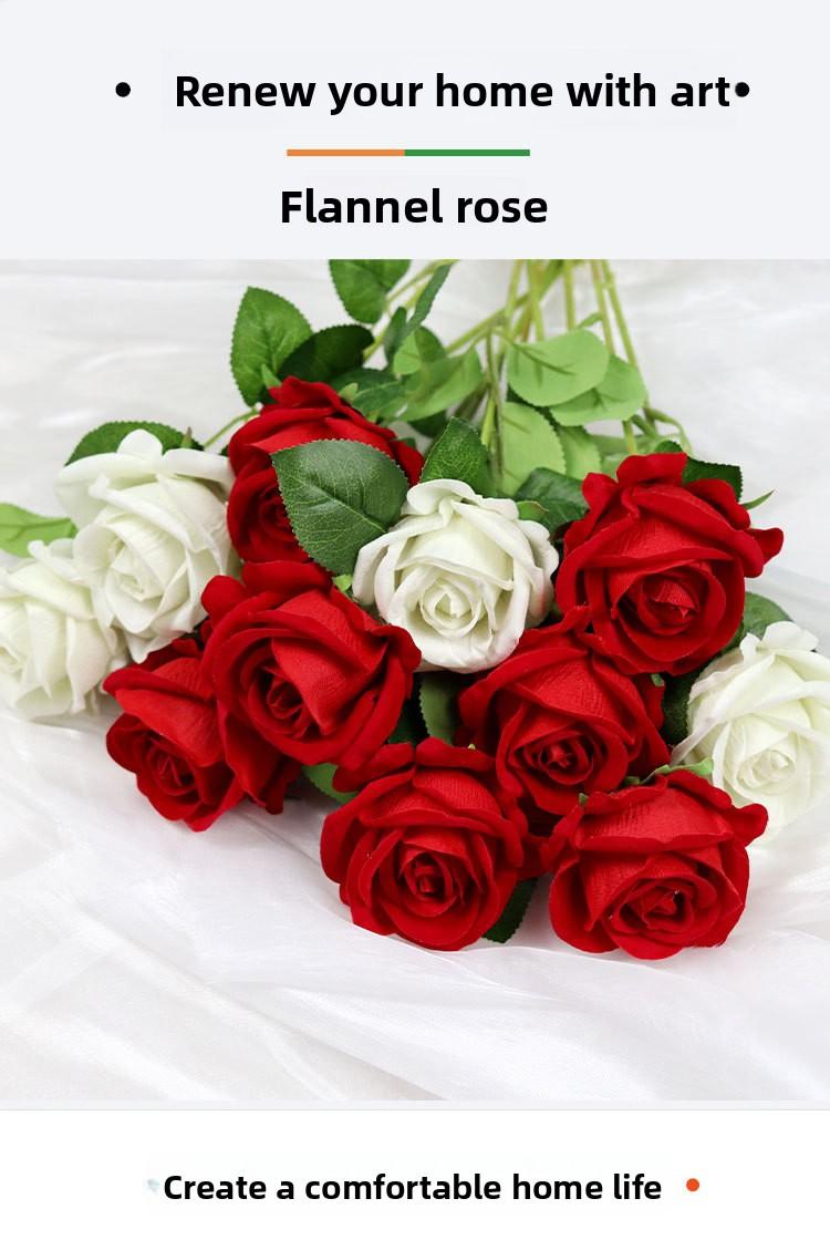 12 pcs Velvet rose artificial flower rose waterfall Valentine's Day fake flowers home wedding decoration popular photo spot rose