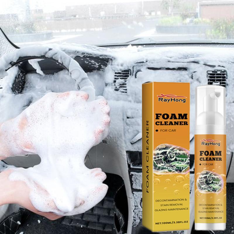Car Interior Cleaning Kit, Multipurpose Foam Cleaner & Rust Remover & Interior Care Cleaner, Cleaning Tool for Car Seat, Kitchen, Automotive, Foam Cleaner Spray, Detailing Products, Car Accessory