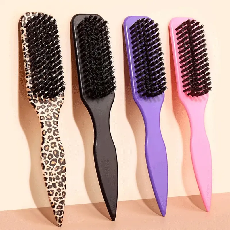 Men's Beard Brush Hair Clipper, Retro Oil Comb, Two-In-One Beard Comb, Hairbrush & Cleaner Set for Styling Grooming, Hair Styling Tool