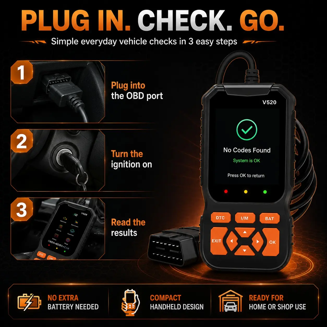 Professional Car Obd2 Scanner Tool, Enhanced Auto Code Reading and Clearing, 35901 Dtc Cloud Data Printer, Full Obdii/eobd Diagnosis, Diagnostic Tool