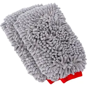 Premium Chenille Car Wash Mitt, Scratch and Lint Free, 2 Pack