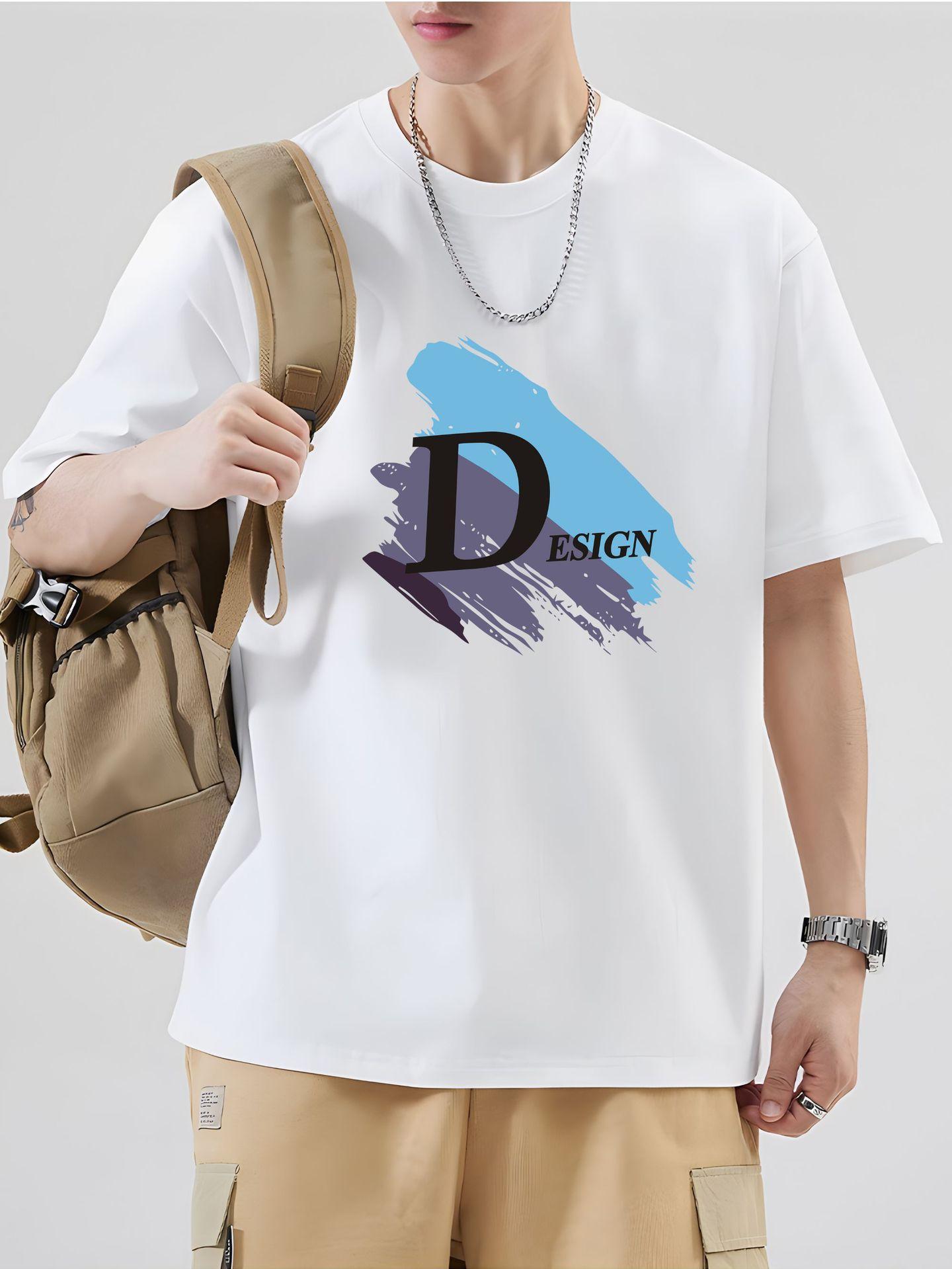 Men's Pure Cotton Short-Sleeve T-Shirt - Loose Fit, Crew Neck, Streetwear Style. A Versatile & Trendy Summer Essential - E-Commerce Bestseller.