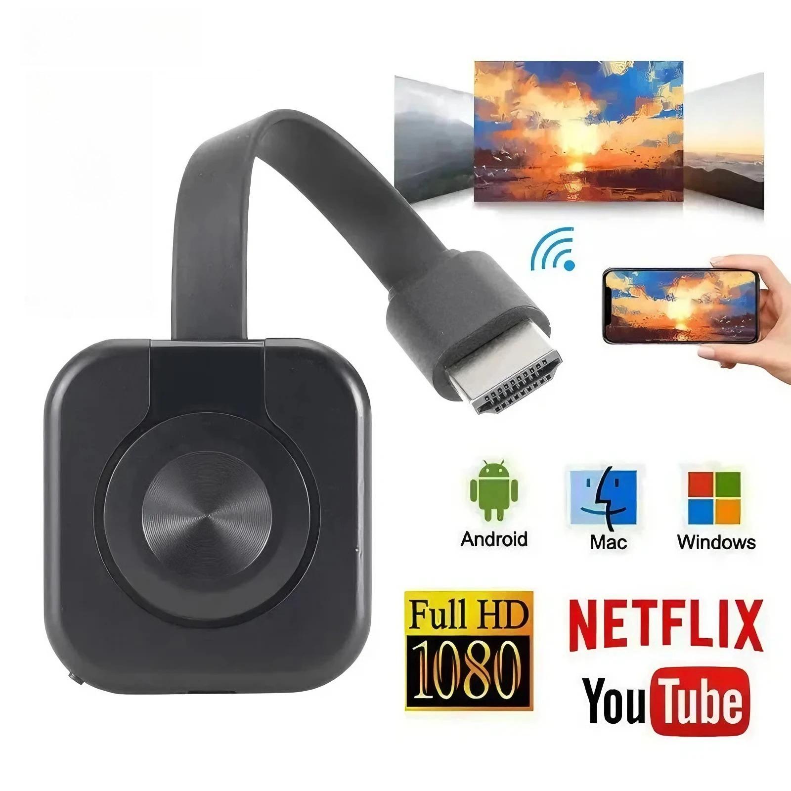 WiFi Receiver Audio Video Transmitter Phone Projector HDMI-Compatible Mirroring Screen Display Adapter for PC TV Receiver