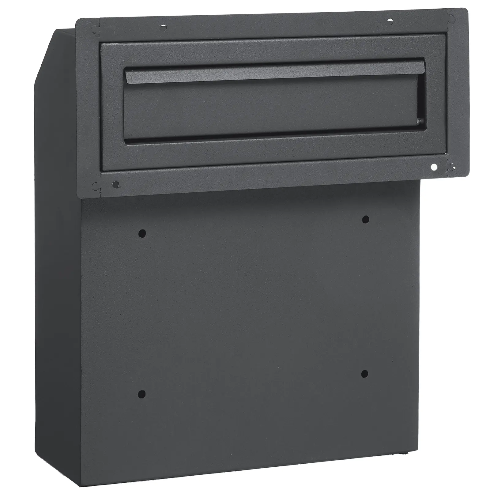 Sturdy Metal Key Locker, Combo Lock, Mountable on Wall, 12'', Charcoal Gray, Ensures Safe Keeping of Mail and Keys