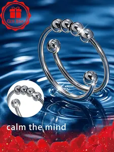 Rotatable Cherry Blossom Fidget Spinner Ring, Adjustable Size with Gift Box, Ideal for Daily Wear & Holiday Gifting, Sweet Unique Design, Brings Good Luck