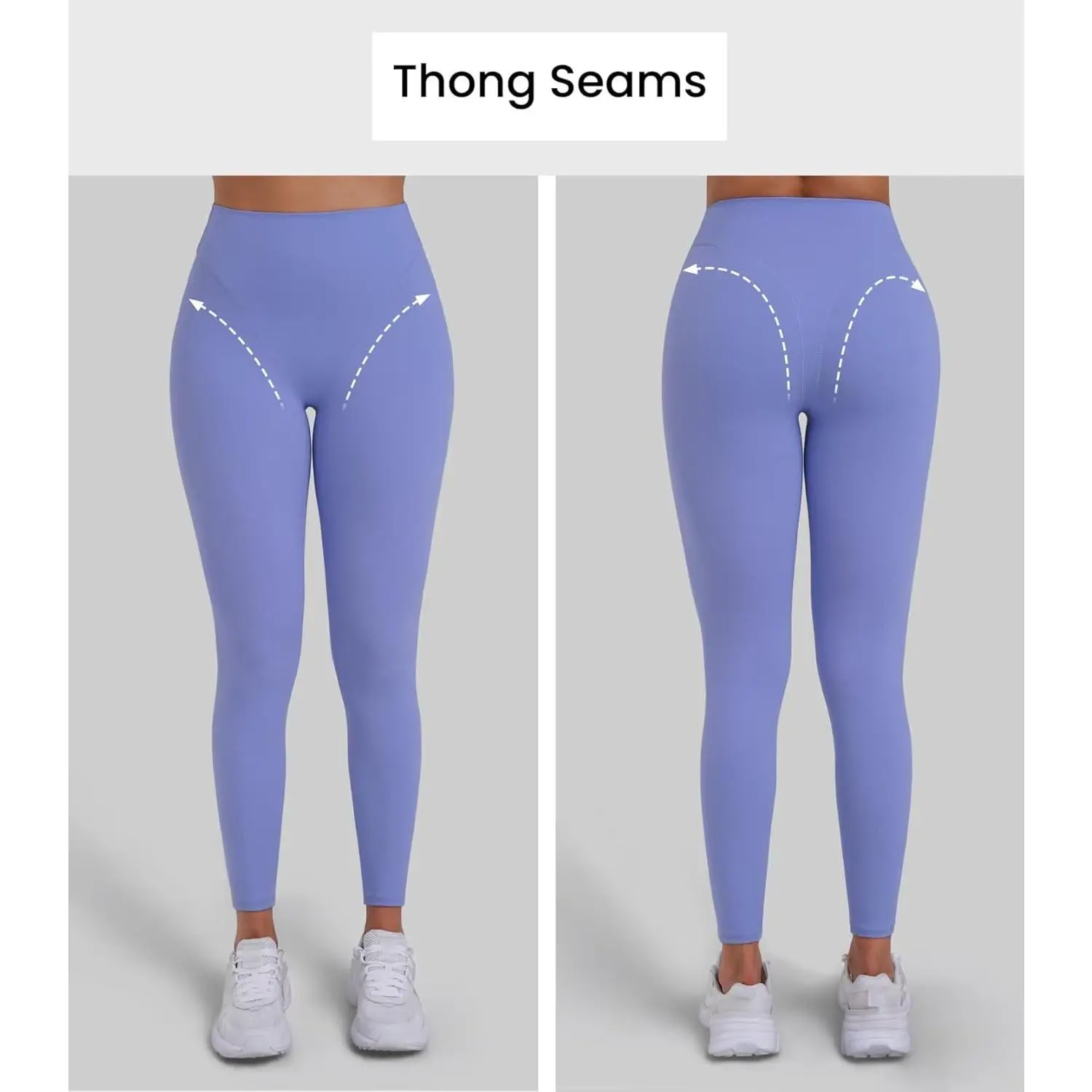 Sunzel High Waist Leggings for Women, Thong Seams Glute Sculpting Squat Proof Compression Yoga Pants for Workout Gym Running, Sporty Sports Bottoms