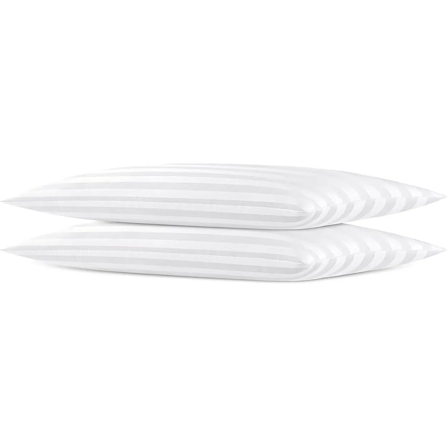Thin Flat Soft Low Pillows  Size Set of 2, Down Alternative Filled Bed Pillows for Side  and  Sleepers 20x30