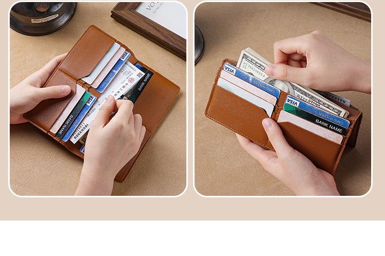 10 Card Slot Slim Long Wallet for Men – RFID PU Leather Bifold with Hidden Cash Compartment, Minimalist Lightweight Wallet for Everyday Carry, Trendy Design la
