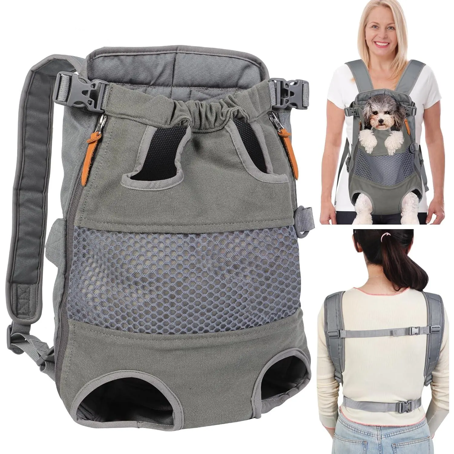 Dog Carrier Backpack Legs Out Front Facing Pet Carrier Backpack for Small Medium Large Dogs Airline Approved Handsa Canvas Mesh Free Cat Travel Bag