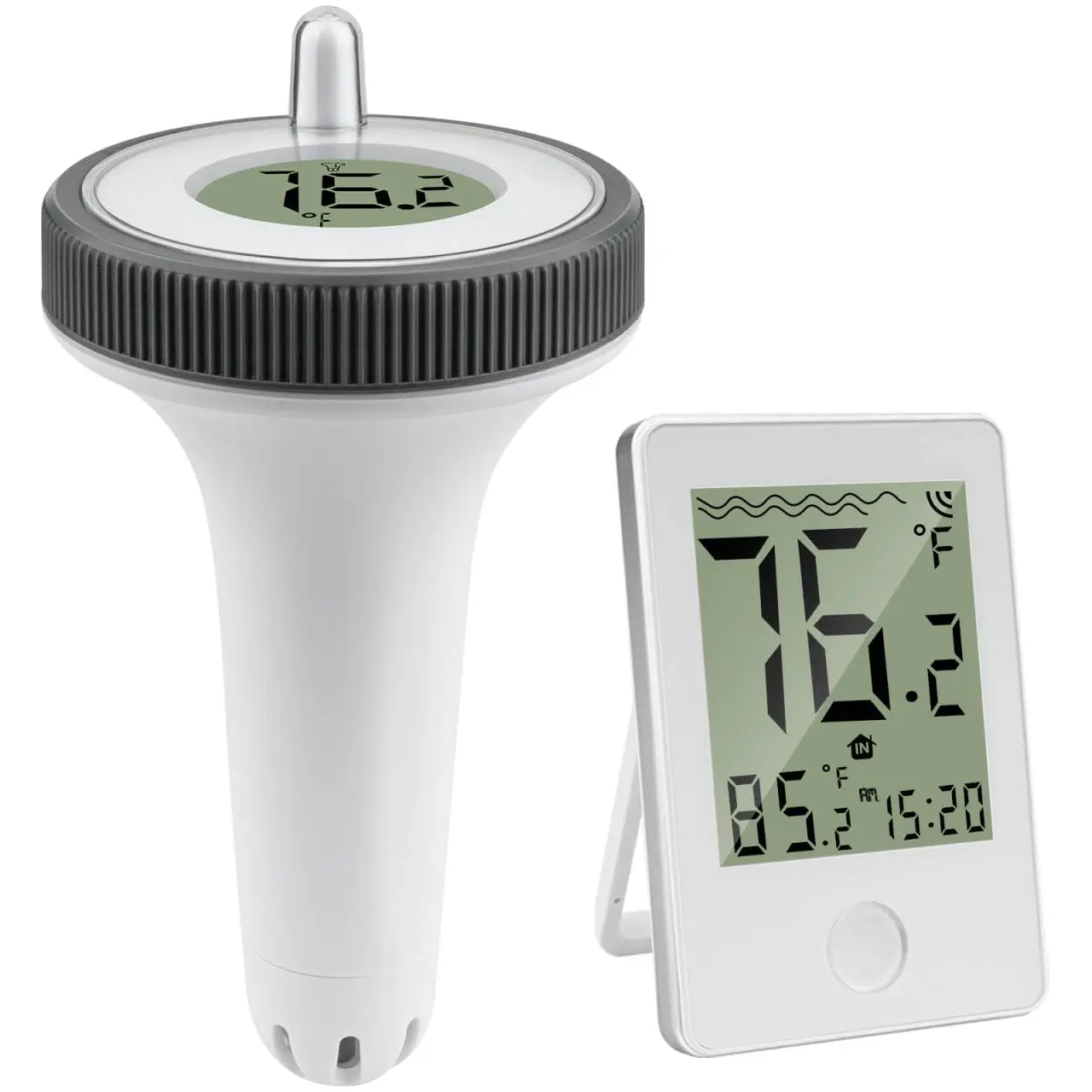 Pool Thermometer Floating Easy Read,Pool Temperature Thermometer Floating, Large Screen Digital Wireless Pool Thermometer Waterproof, Floating Pools Thermometers  Swimming Pools/Fish Tank/Hot Tubs New model
