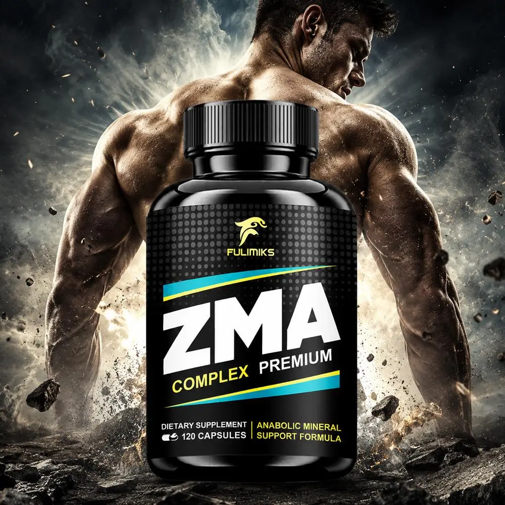 ZMA Supplements Capsules, with Zin, Magnesium, Vitamin B-6, Support Energy, Brain, Overall Health