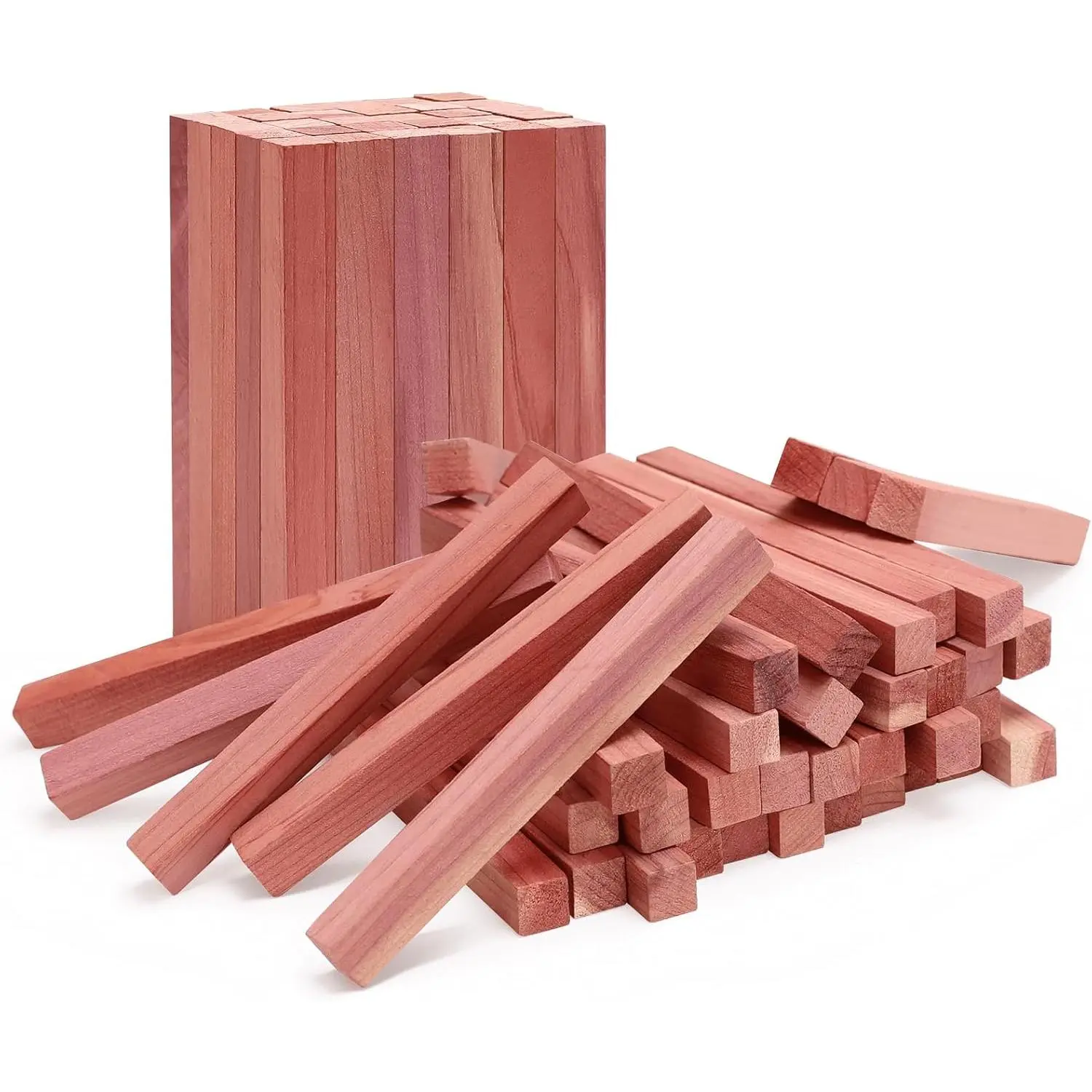 Cedar Blocks for Clothes Storage, 50 count Cedar Sticks | Aromatic Red Cedar  Chips, Cedar Planks for Closets, Drawers, Wardrobe