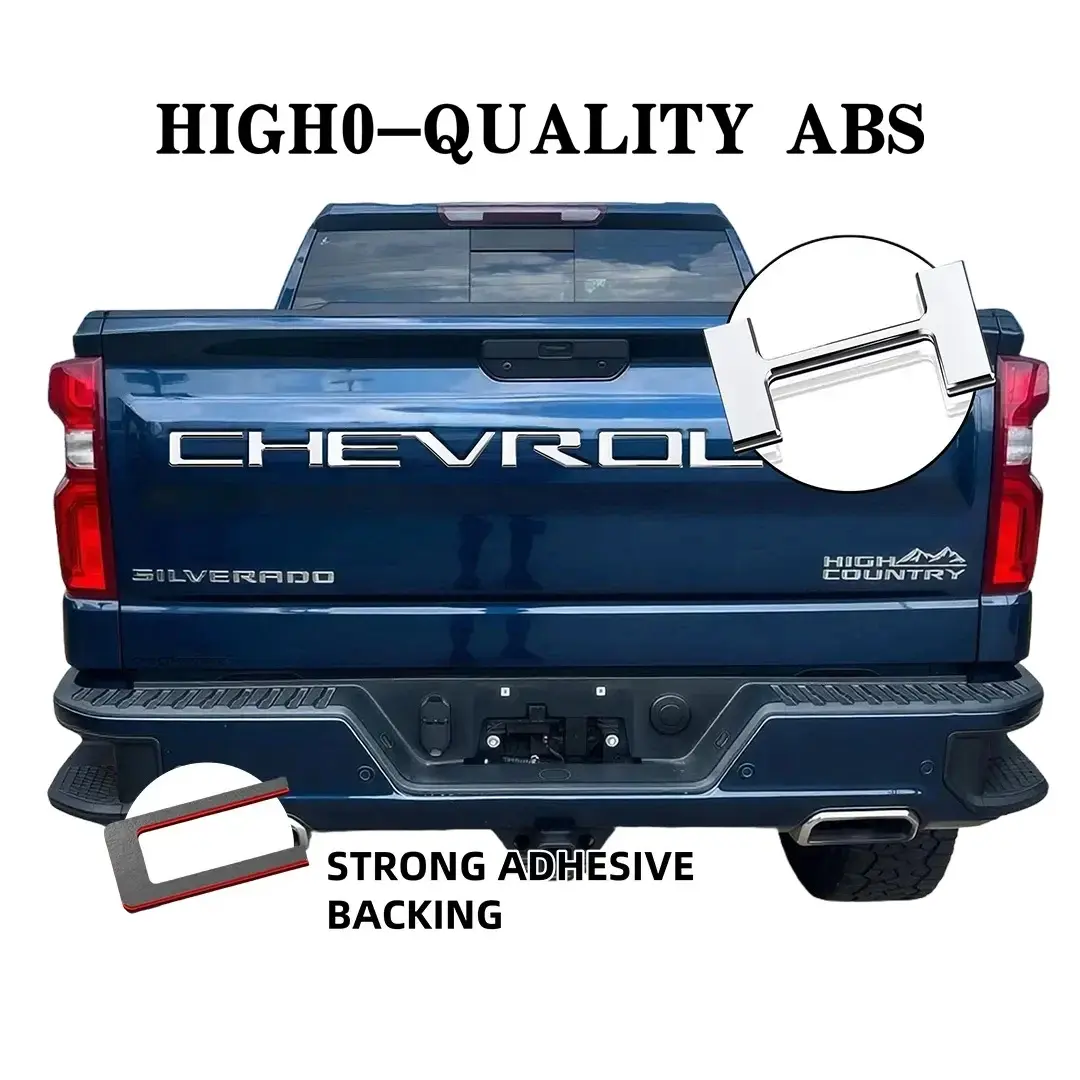 3D CHEVROLET Tailgate Letters for Chevy Silverado 1500 2019-2026, Gloss Black Raised Emblem Badge Truck Exterior Accessories