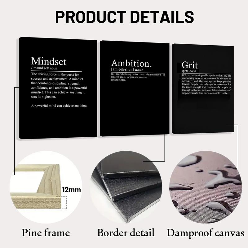 Wooden Framed Canvas Painting, 3 Counts/set Modern Art Inspirational Wall Art, Wall Decor for Home Living Room Bedroom Office Wooden Framed Canvas Painting, 3 Counts/set Modern Art Inspirational Wall Art, Wall Decor for Home Living Room Bedroom Office