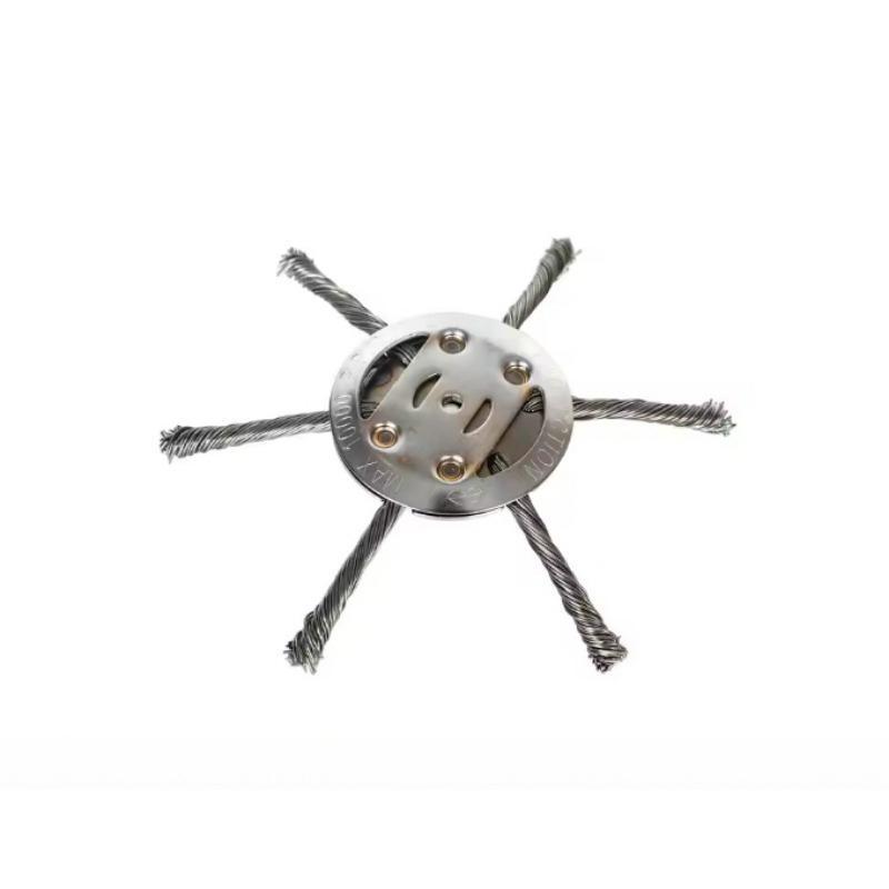 Small Lithium Battery Weed Wiper Brush, Universal Garden Grass Cutter, Fits 6-10 Inch Trimmer Blades, Rotating Steel Wire Weed Whacker Head