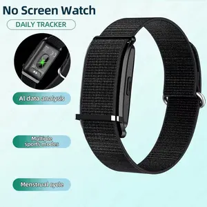 Lightweight Nylon Strap Smart Fitness Band, No Screen Design, Screenless Smart Wristband, IP68 Waterproof, 140mah Battery, Step Counter, Sleep Monitor, Multi-Activity Tracker