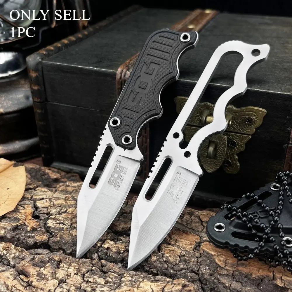 Best-Selling Multi-Style Mini Pocket Knife with Sheath, High-Hardness 5Cr15MoV Blade, G10 Handle, Portable Necklace Knife, Camping & Outdoor Belt Knife, Multi-Purpose Tool, Men's Gift, Outdoor Camping Knives