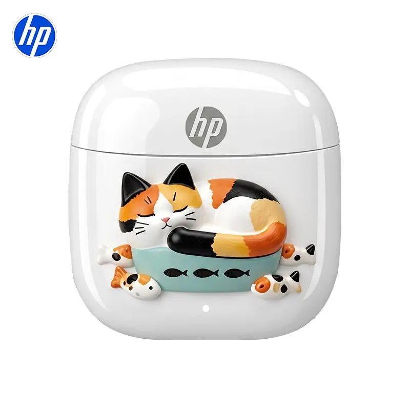 Hp True Wireless HiFi Deep Bass Earbuds, Bluetooth-compatible 5.3, 4 Microphones, 40 Hours Battery, Ipx4 Waterproof, Compatible with iPhone, Multiple Colors