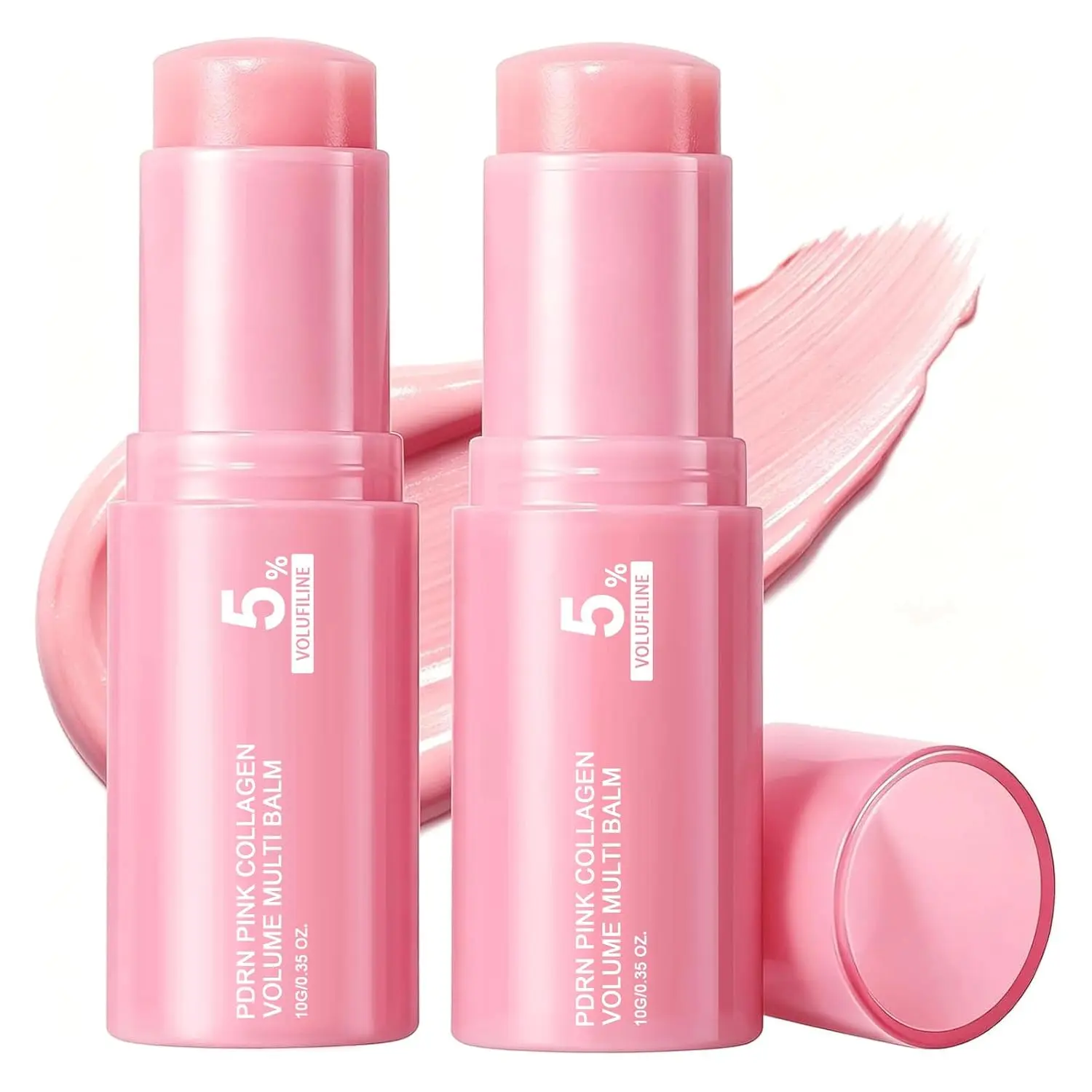 Vult PDRN Pink Collagen Volume Multi Balm, Volufiline Stick 2PCS |   Hydrating Multi Wand, Smooth Fine Lines & Wrinkles, Nourishing Collagen Stick for Face, Eye & Lip