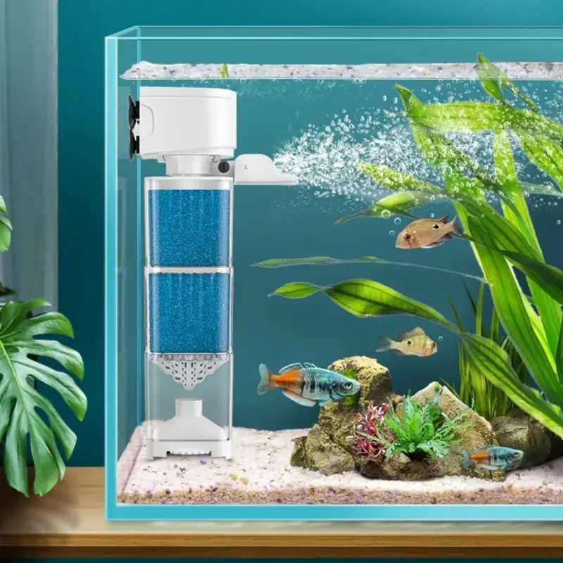 Mute Fish Tank Submersible Filter Plastic Built-in Filter Suction Toilet Removable Water Circulation Pump