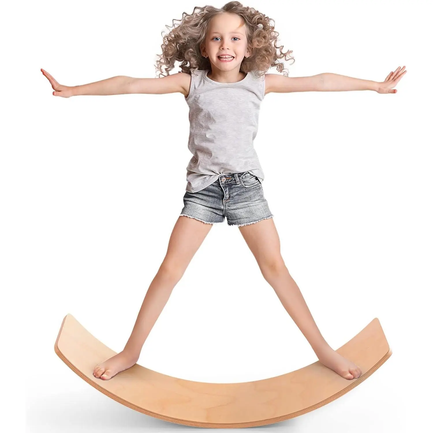 Natural Wood Balance Board for Kids | Montessori Wobble Board for Toddlers & Children Ages 3-8, Open-Ended Waldorf Learning Toy for Indoor Play, Core Balance Trainer, Birthday & Christmas Gift 2026fidget toys