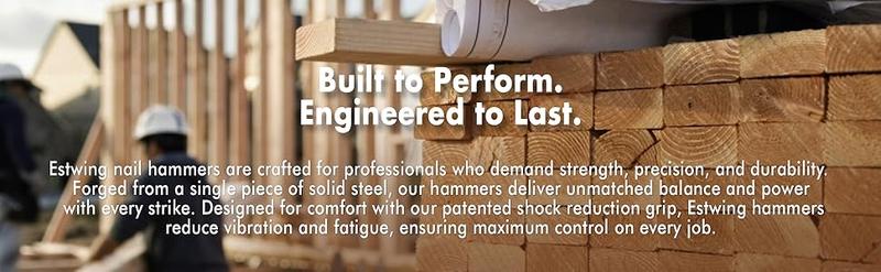 Framing - 22 oz Long Handle Straight Rip Claw with Face & Shock Reduction Grip - E3-22S