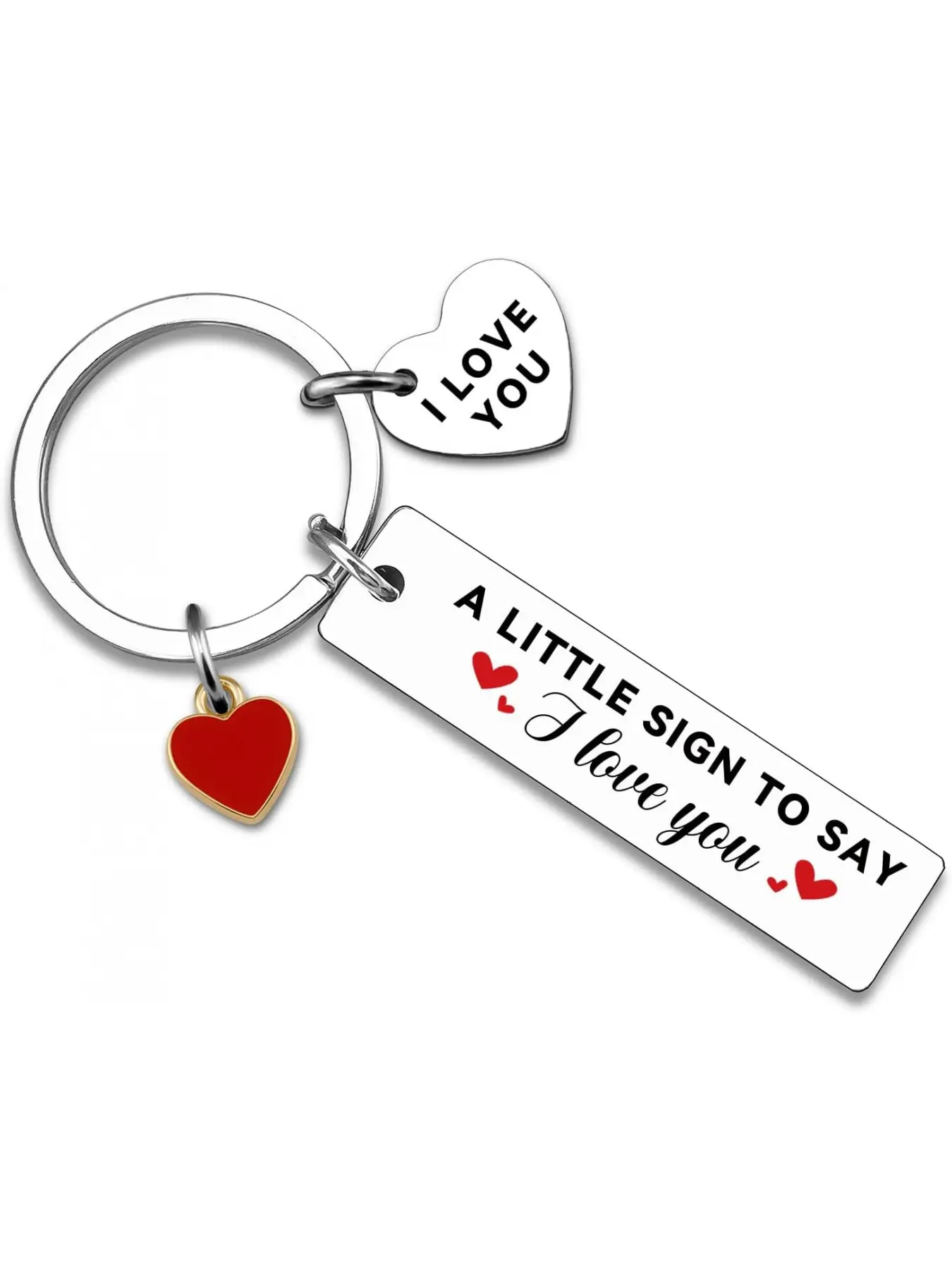 Long Distance Relationship Gifts for Women Men I Love You Metal Keychain for Couples Girlfriend Boyfriend Wife Husband Birthday Valentines Day Anniversary Wedding Decor