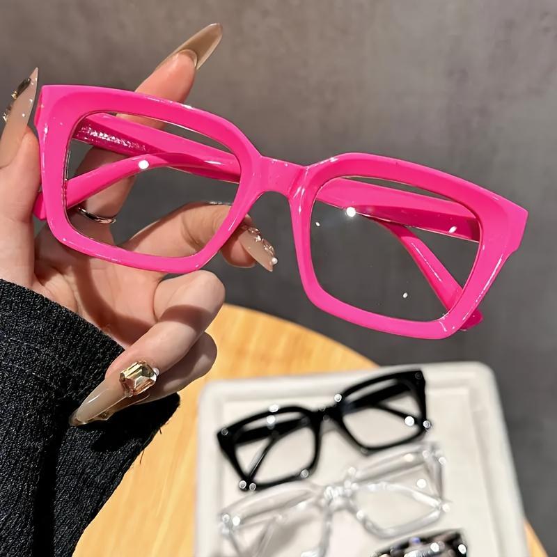 4Pcs Classic Square Frame Non Prescription Glasses Daily Wear Office Study Clear Lens Lightweight Comfortable Unisex Eyewear Durable Frame All Day Use