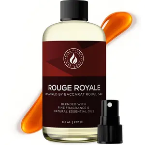 Rouge Royale Diffuser Oil - Luxury Essential Oils for Diffuser Refill & Air Freshener Room Spray, Long-Lasting, Natural Home Fragrance & Hotel Scent for Diffusers & Machines (8.5 Fl. oz)