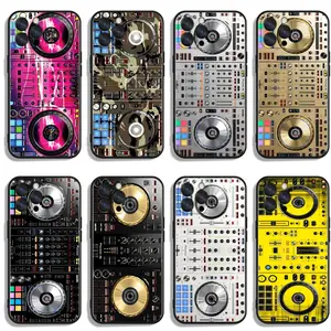 DJ Mixer Controller Print Phone Case for iPhone 17 16 15 14 13 12 11 Plus PROMAX Premium TPU Soft Cover with Precise Cutouts, Classic Straight Edge