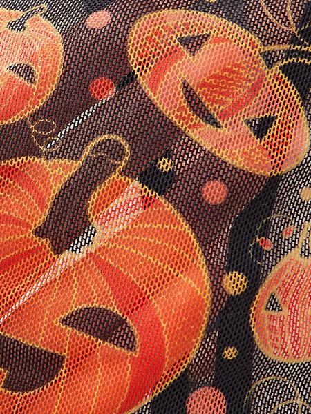 Sexy Halloween Pumpkin Print Jumpsuit - Sleeveless & Stretchy Black/Orange Pajama Set 🎃 #HalloweenOutfit