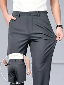 1 piece men's Business Casual Pants, Wrinkle-Resistant Comfortable Breathable Fabric, Slimming Design, Ideal for Office & Light Business Settings