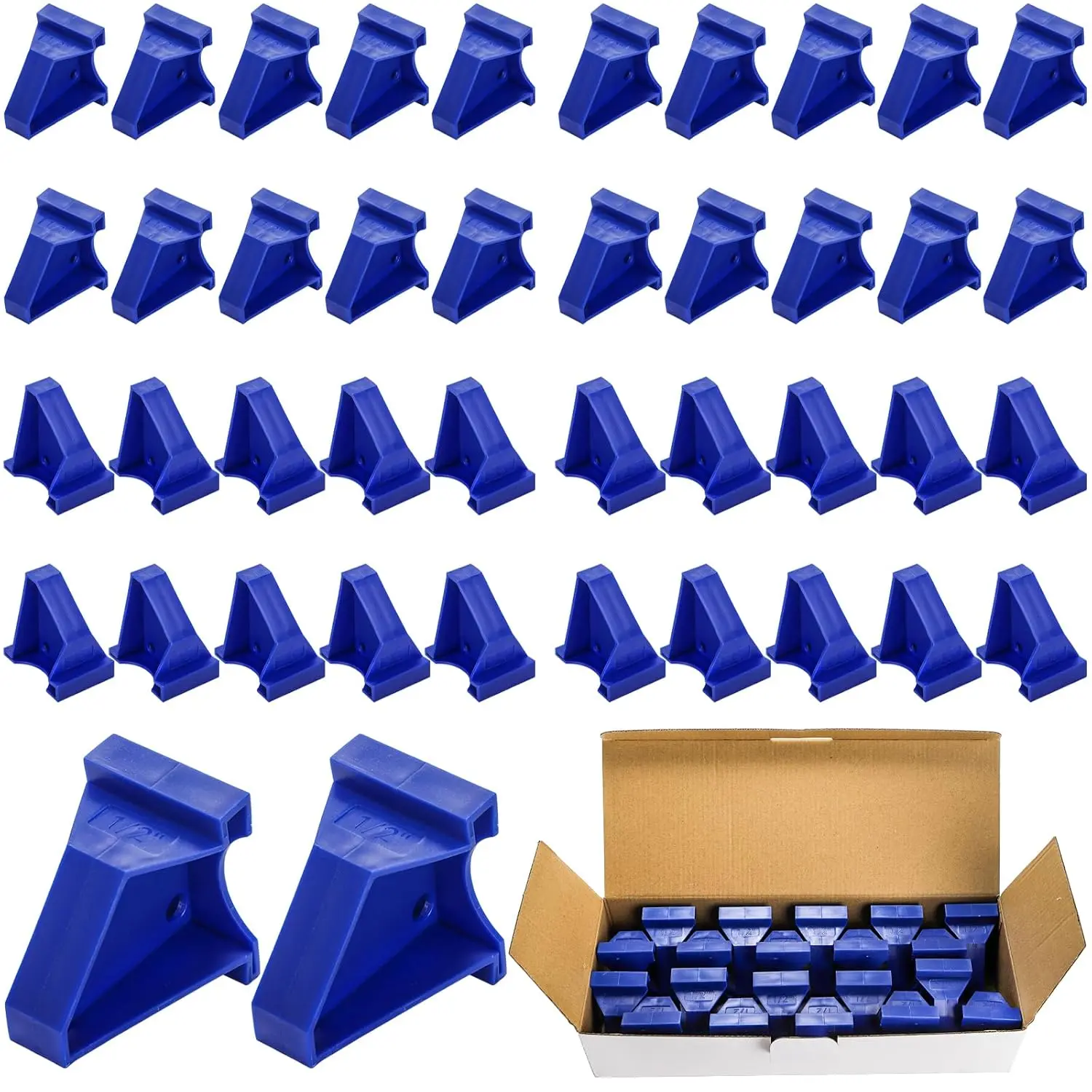 40 count Flooring Spacers, 2 in 1 Laminate Flooring Spacers with 1/2" & 1/4" Gaps, Flooring Installation Spacers for Vinyl Plank, LVP, Laminate , Engineered Hardwood, , Tile Flooring