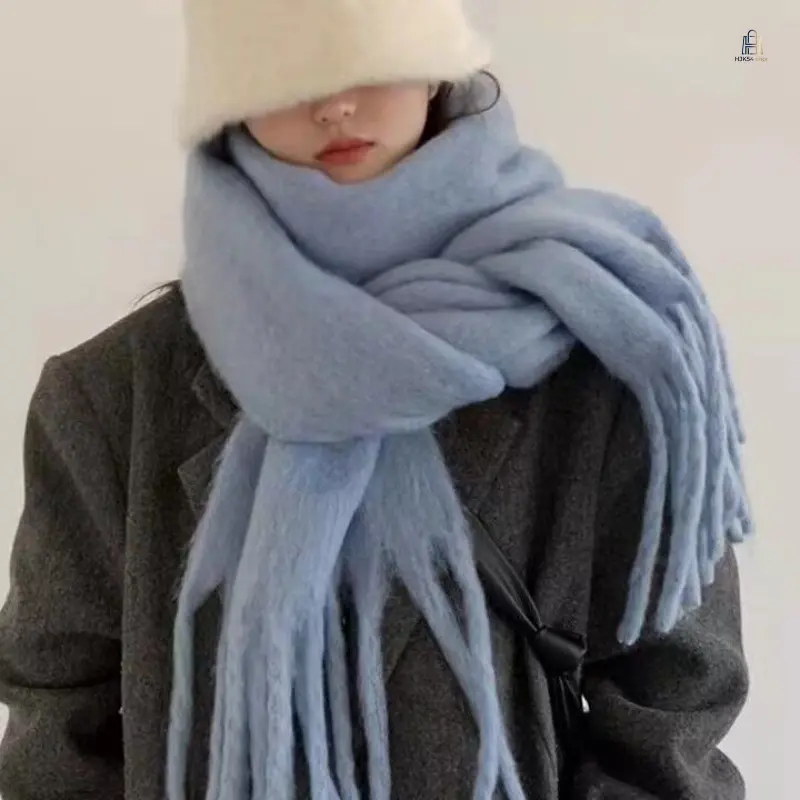 Women Thick Winter Scarf Shawl, Non‑Stretchy Elegant Wrap, Soft Luxury Windproof Neck Warmer, Warm Cozy Fashion Accessory for Cold Weather Formal & Daily Wear