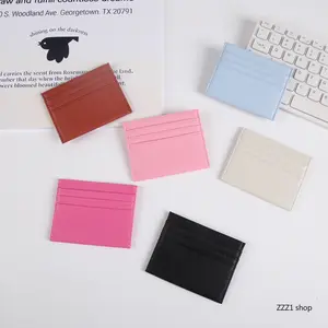 Ultra Slim Minimalist Card Holder Wallet PU Leather Multi Slot Credit Card Case Pocket Front Pocket Travel Business Organizer for Women Men
