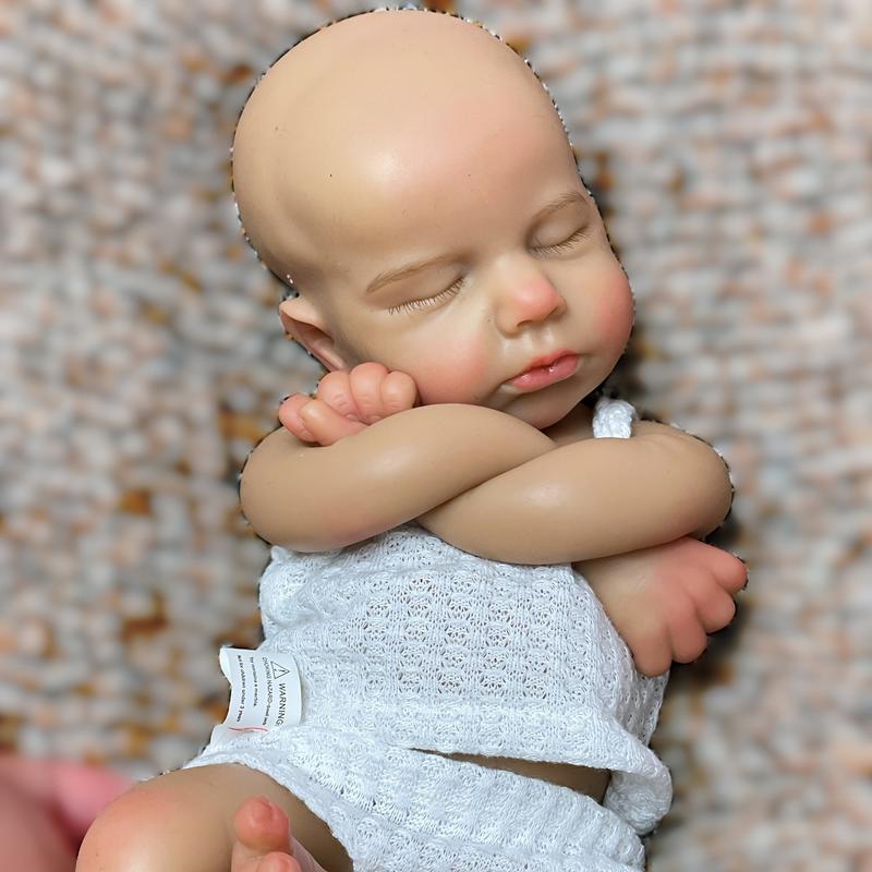 13inch/33cm Adorable Dark Skin Reborn Silicone Doll Loulou Girl&Boy Handmade Painted Lifelike Detailed Skin Full Body Soft Solid Silicone Newborn Baby Dolls With Cute Suits Perfect Gifts For Family