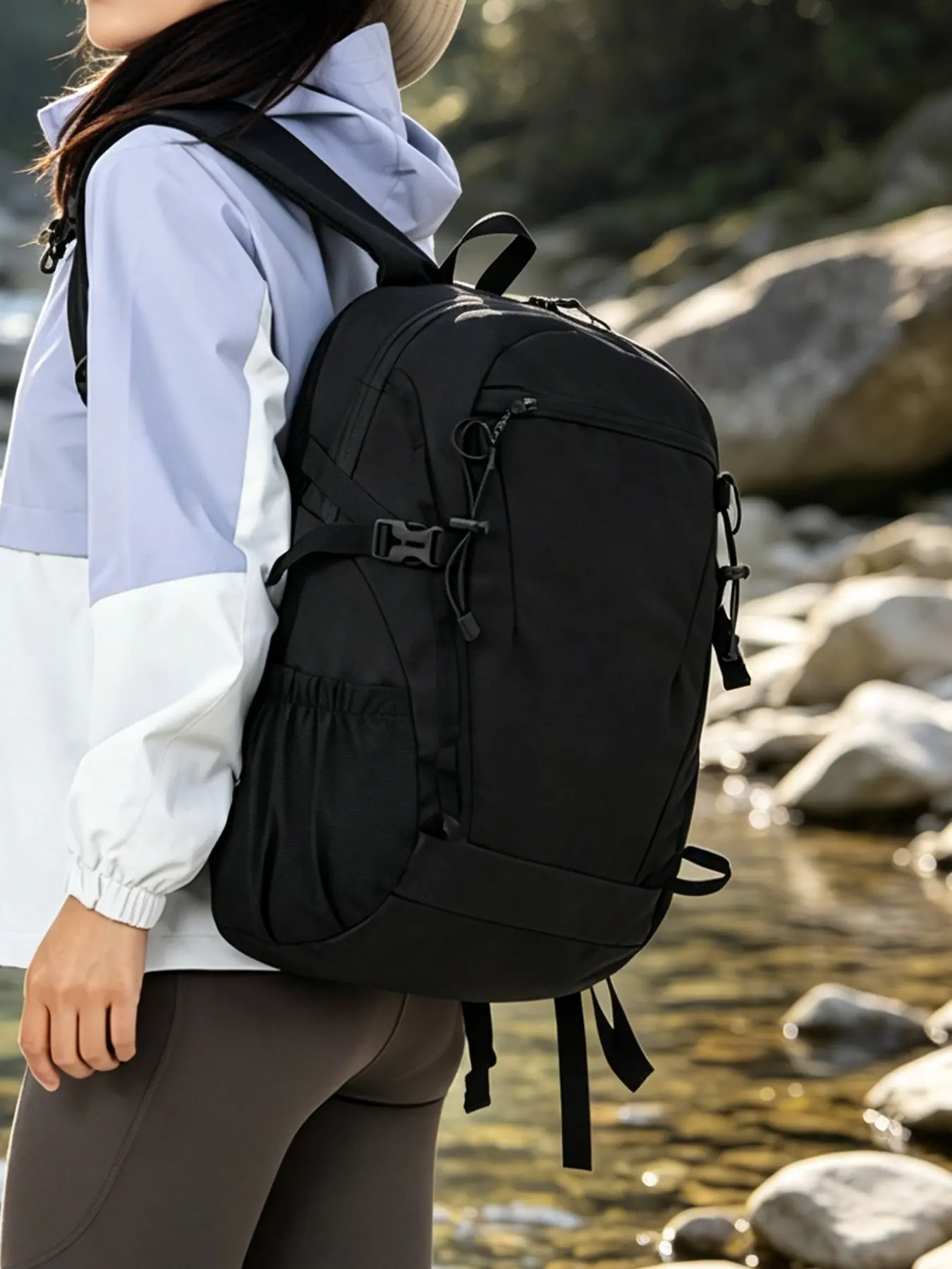 Small Lightweight Packable Backpack, 20L Ultra Light Foldable Travel Hiking Camping Daypack, Casual Fabric Backpack for All Seasons