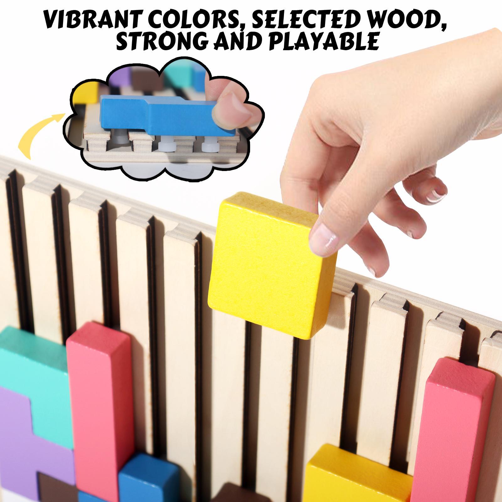 Wooden Stacking Puzzle Toy (1 Set), Educational Stacking Game, Montessori Educational Gift for Children, Montessori Puzzles Gift #GLOBAL PICKS