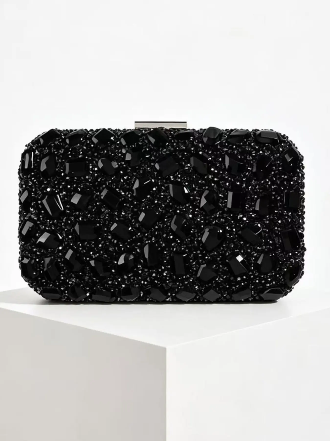 New Sparkling Diamond-Embedded Handbag, Luxury Evening Bag, Wedding Party Dress Bag, Square Shape Women's Bag, Elegant Accessory