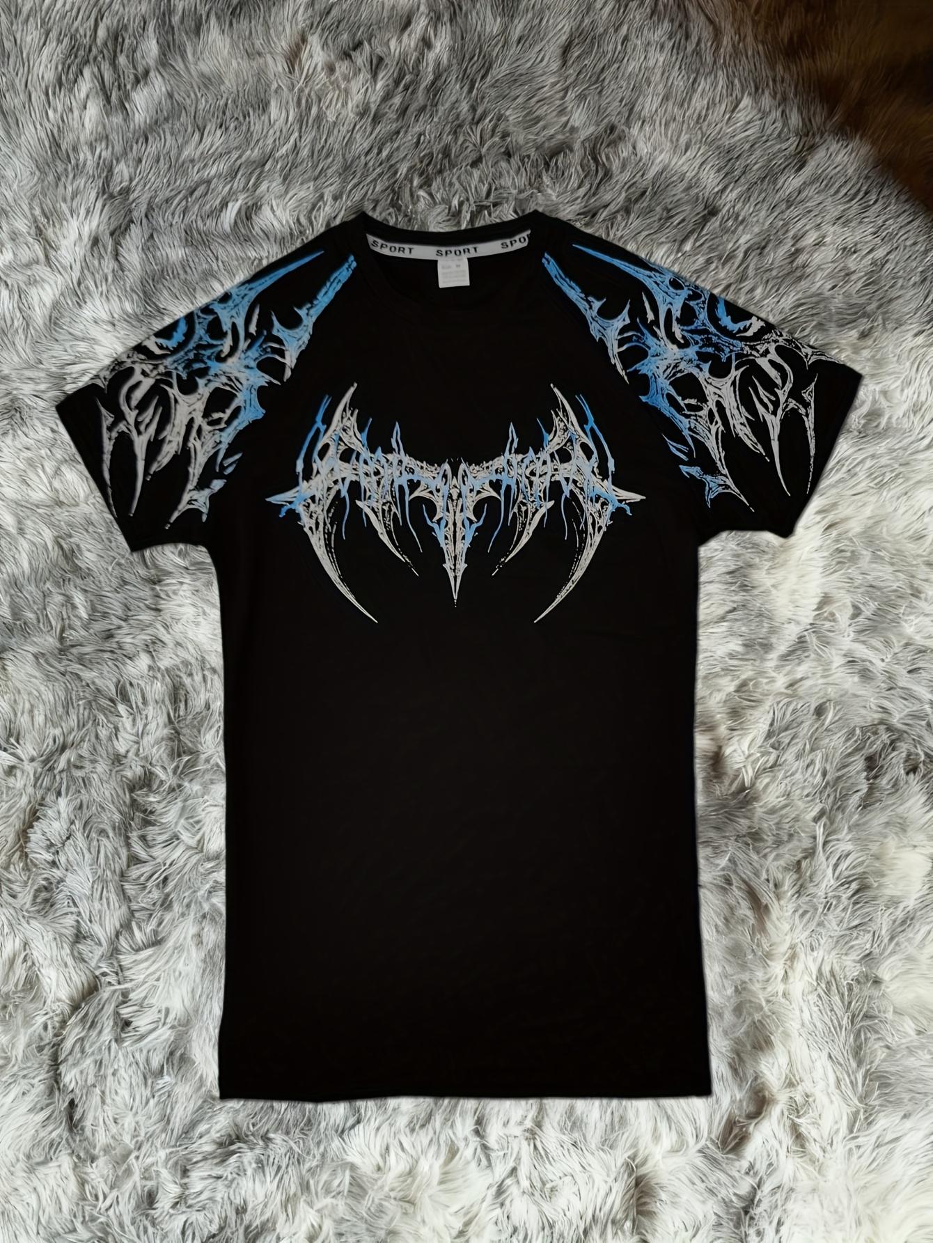 Men's Compression Short Sleeve T Shirt S XXL High Elasticity Muscle Fitness Shirt Unisex Black Tight fitting Red Geometric Muscle Texture Quick drying Moisture wicking for Workouts Yoga Beach Gym Tees Athletic Apparel