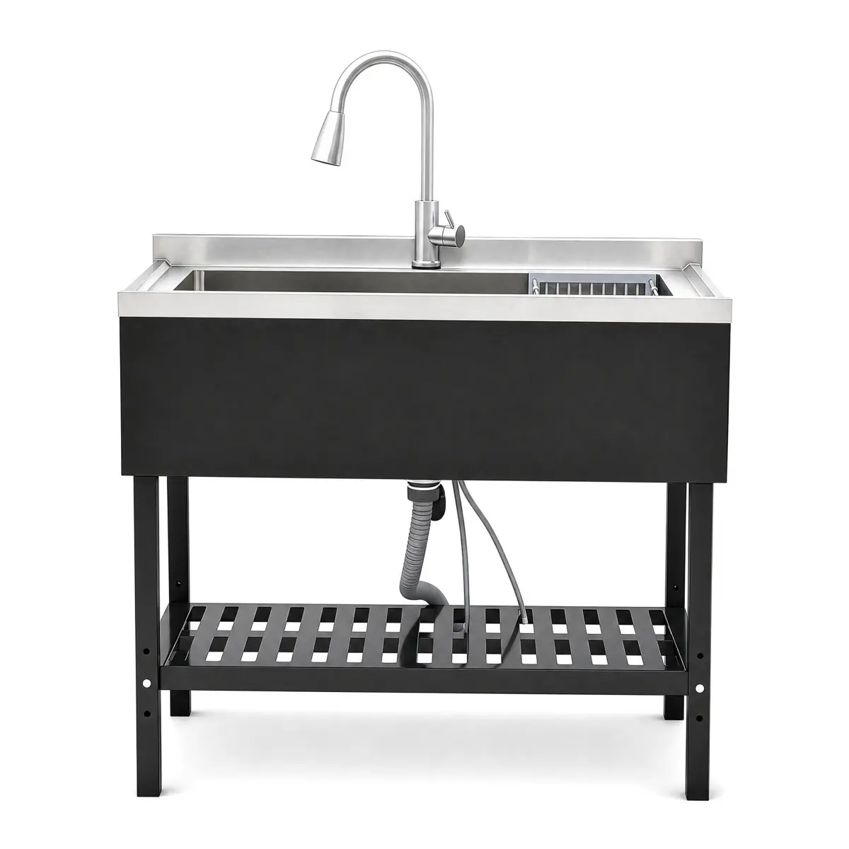 Stainless Steel Utility Sink, Freestanding Sink 1