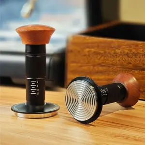 Pressing Hammer Impact Force Flash Pressing Tool for Italian Coffee Machines, Automatic Rebound Constant Force Powder Distributor 51/53/58