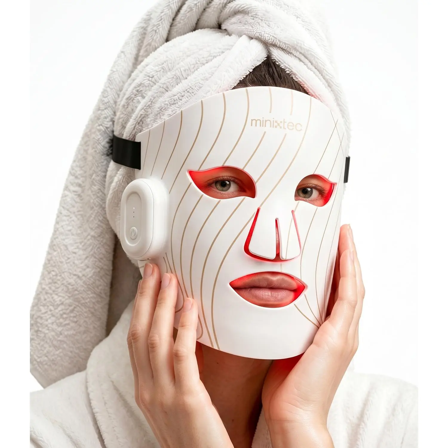 Red Light Therapy Mask for Face – Wireless LED Face Mask, Red/Blue/850nm Near-Infrared (NIR) for Wrinkles, Fine Lines & Dark Spots, with Built-in Controller & Light-Block Eye Protection