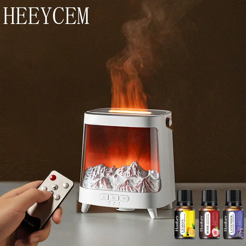 Aurora Essential Oil Aromatherapy Diffuser, Air Humidifier, Remote Control, 7-Color LED Light, 2 Atomization Modes, 200ml, Suitable for Home, Living Room, Bedroom, Holiday Decoration and Holiday Gift, Christmas Gift for Friends and Classmates