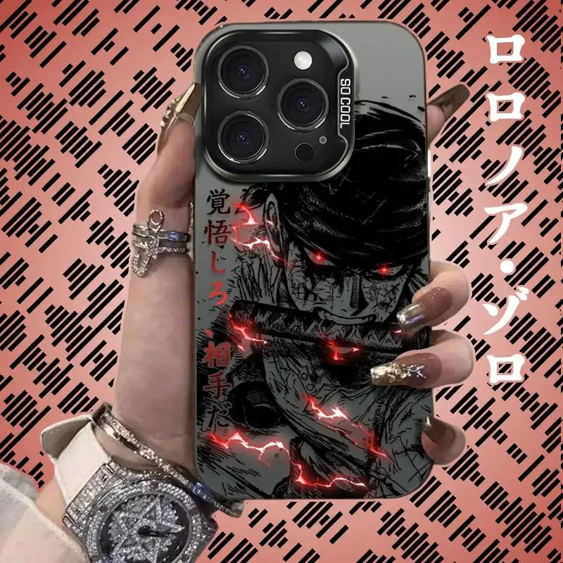 Anime ONEPEICE Roronoa Z-ZORO One  Artistic Lines Case for iPhone 17 Air 16 15 14 13 12 11 Pro Max Plus  Matte Cover Perfect gift