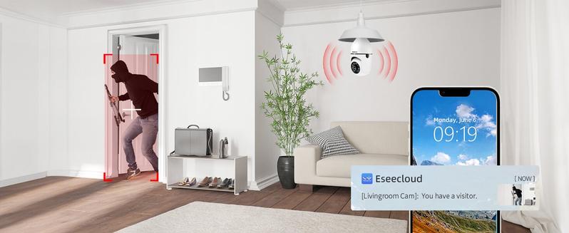 Light bulb camera 5G&2.4GHz WiFi 3MP Security Cameras Wireless Outdoor Motion Detection and Alarm,Two-Way Talk,Color Night Vision,Human Detection