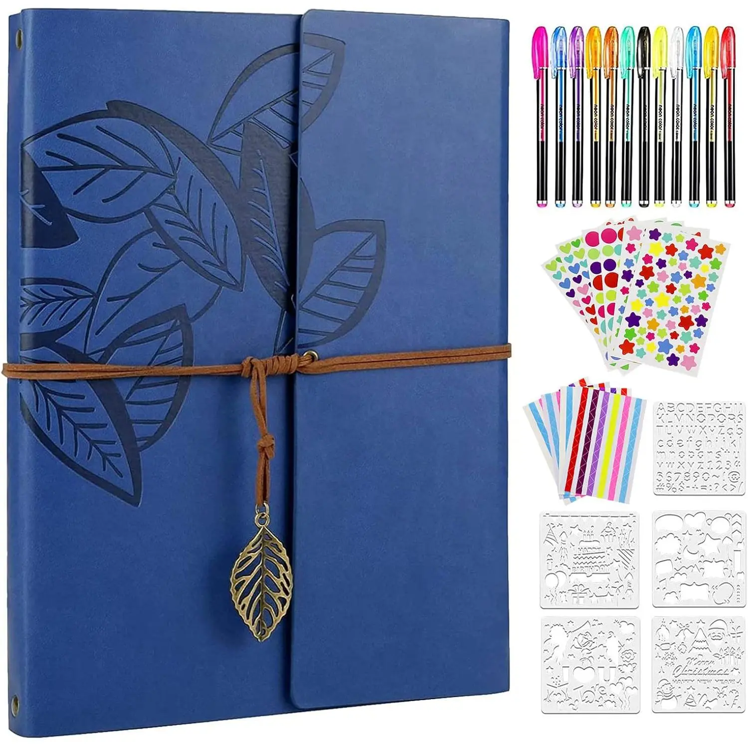 Scrapbooking Kits 8.5x11 inch Leather Journal Scrapbook Album DIY Photo Album Family Scrapbook  for Couples Anniversary